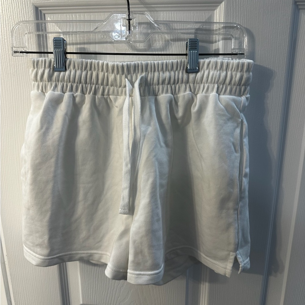 Women's White Casual Drawstring Shorts